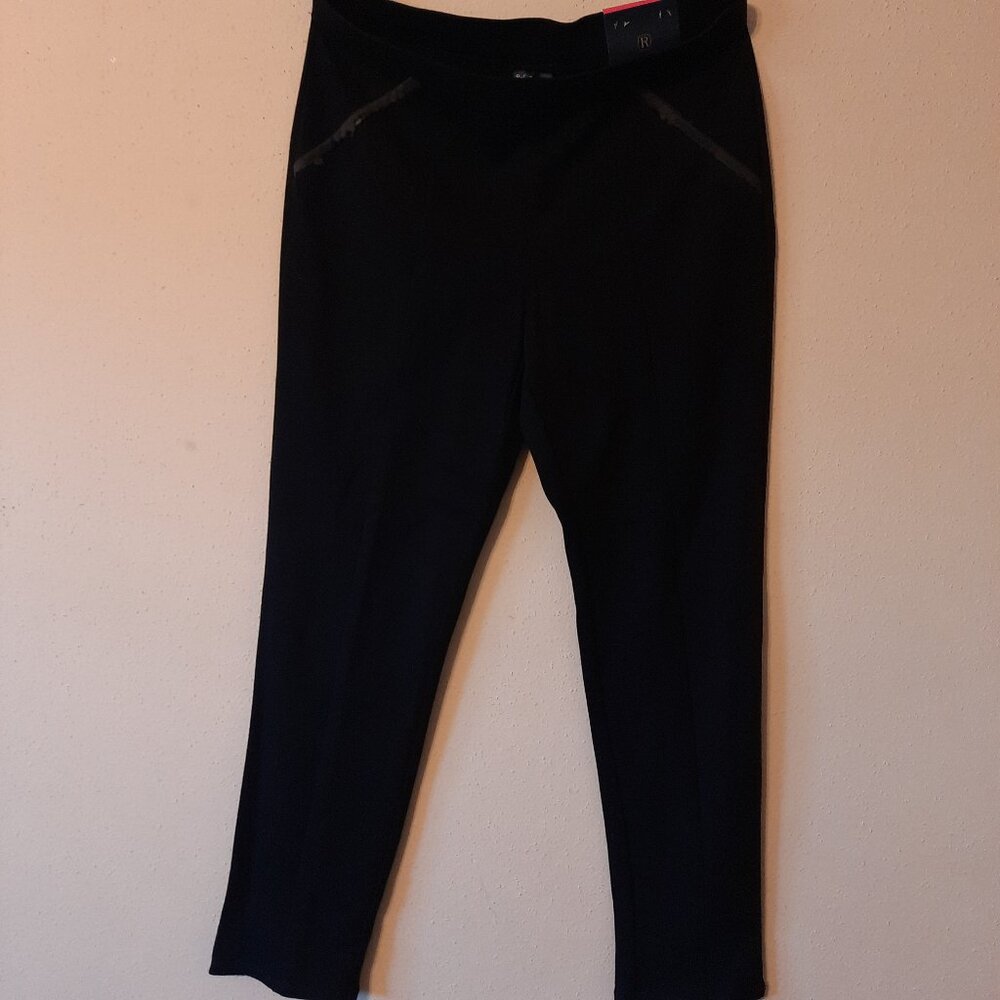 NWOT Rafaella Black Slim Leg Comfort Stretch Pants - Size 14